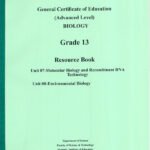 A/L Biology Resource Book G13 Unit 07/08