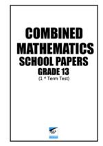 Combined Mathematics 13-I Term Papers